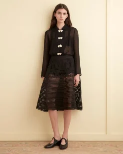 Women BODE Sheer Trellis Skirt