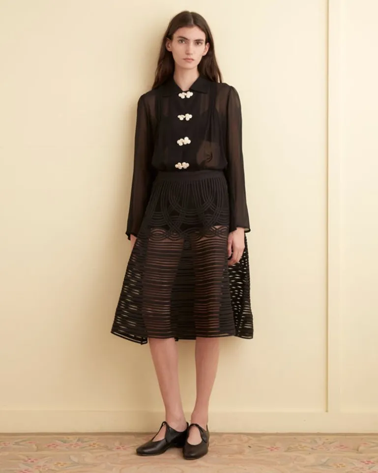 Women BODE Sheer Trellis Skirt