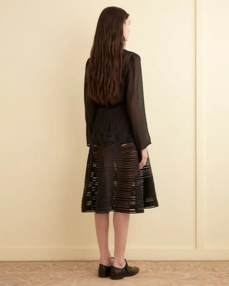 Women BODE Sheer Trellis Skirt