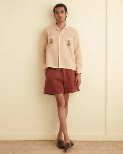 Men BODE Ship Applique Long Sleeve Shirt
