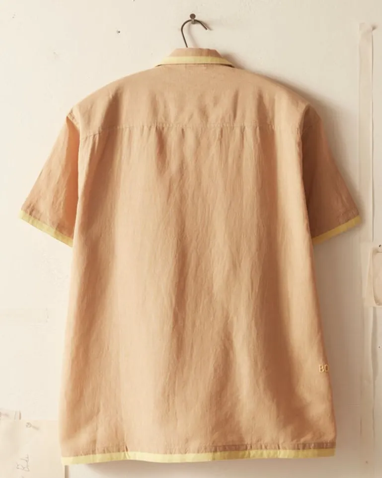 Men BODE Ship Applique Short Sleeve Shirt