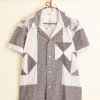 Men BODE Silver Brunia Short Sleeve Shirt - M