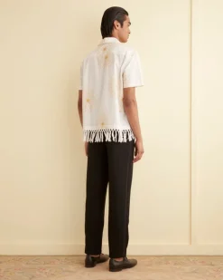 Men BODE Soleil Fringe Short Sleeve Shirt