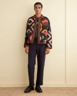 Men BODE Star Cross Quilt Jacket
