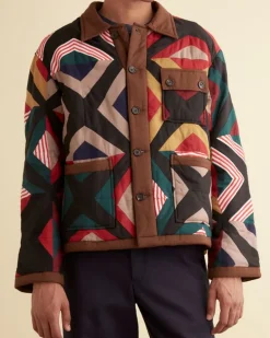 Men BODE Star Cross Quilt Jacket