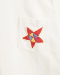 Men BODE Star Pocket Tee - White