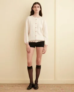 Women BODE Starflower Beaded Cardigan