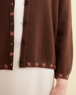 Women BODE Starflower Beaded Cardigan