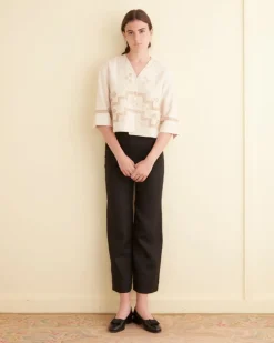 Women BODE Step Cutwork Overshirt