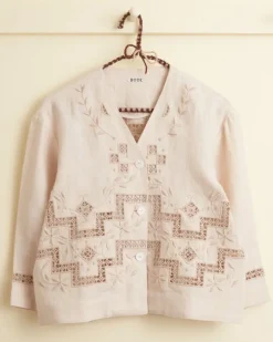 Women BODE Step Cutwork Overshirt