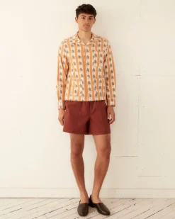 Men BODE Striped Fruit Bowl Long Sleeve Shirt