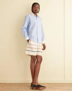 Men BODE Striped Poplin Shirt
