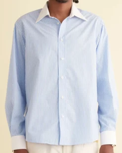 Men BODE Striped Poplin Shirt