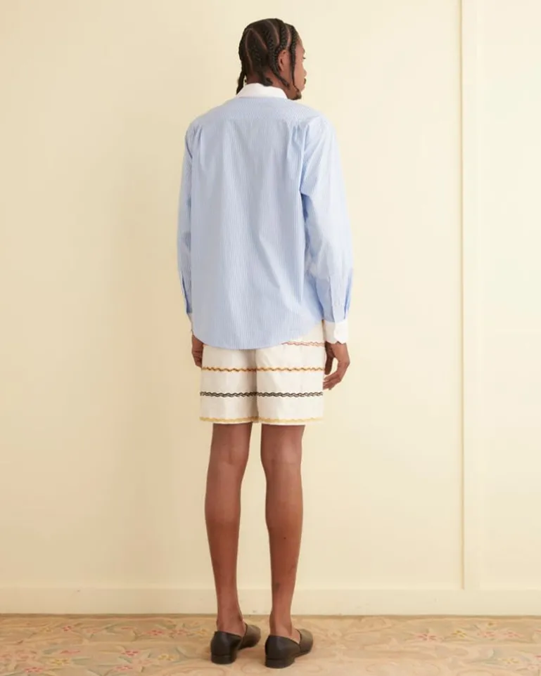 Men BODE Striped Poplin Shirt