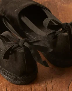 Men BODE Suede Lace-Up Espadrille - Black