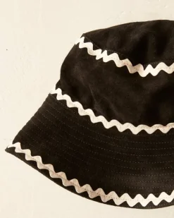 Men BODE Suede Rickrack Hat - Black