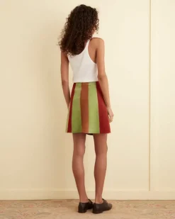 Women BODE Suede Snap Skirt