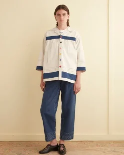 Women BODE Sundry Stripe Jacket