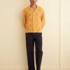 Men BODE Sunflower Lace Long Sleeve Shirt - Golden