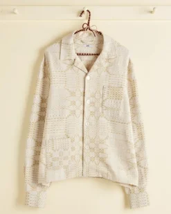 Men BODE Tea Tree Coverlet Overshirt - S/M