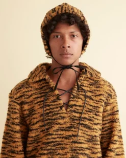 Men BODE Tiger Fleece Tie Cap