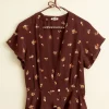 Women BODE Toffee Floral Top - M
