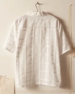 Men BODE Tonal Plaid Short Sleeve Shirt