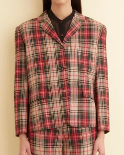 Women BODE Truro Plaid Suit Jacket