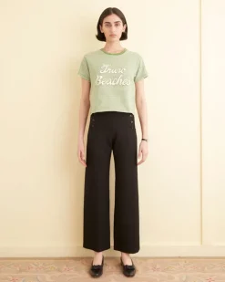 Women BODE Truro Stripe Cropped Tee