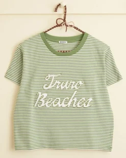 Women BODE Truro Stripe Cropped Tee