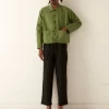 Men BODE Twill Cropped Car Jacket - Ivy