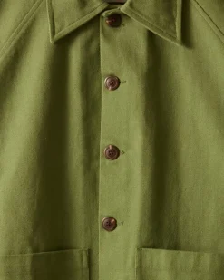 Men BODE Twill Cropped Car Jacket - Ivy