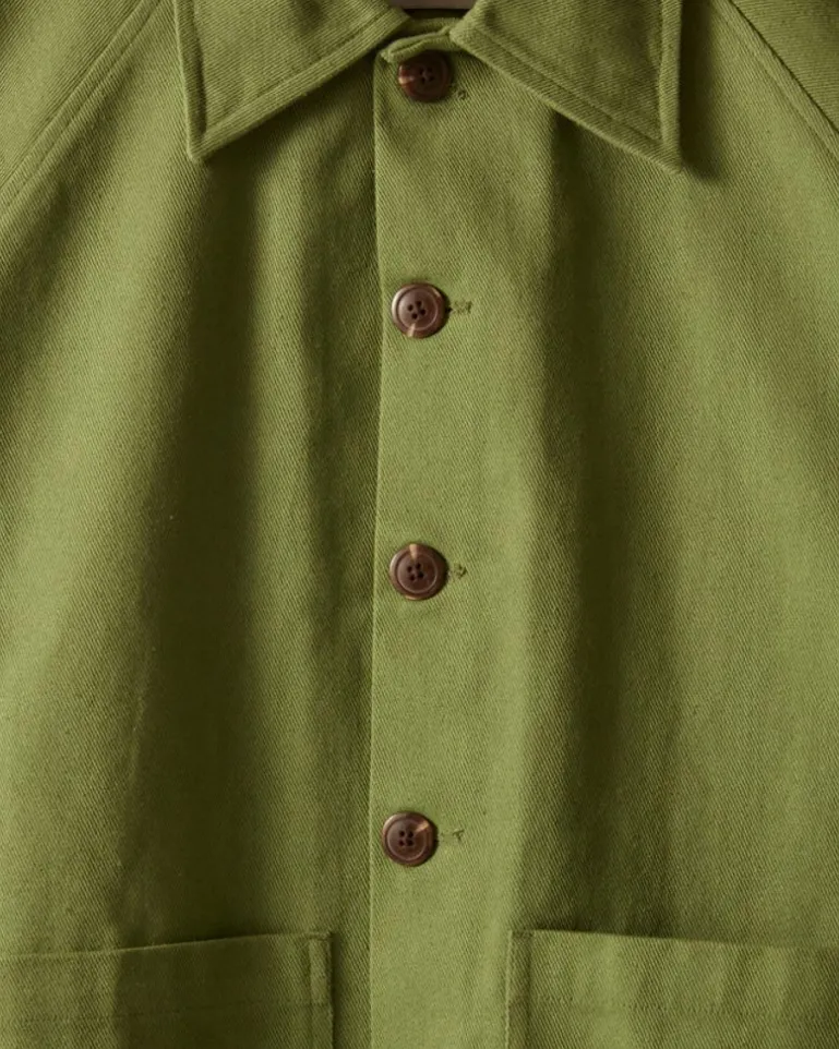 Men BODE Twill Cropped Car Jacket - Ivy