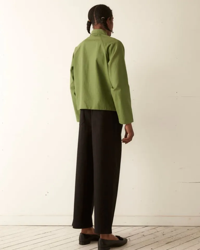 Men BODE Twill Cropped Car Jacket - Ivy