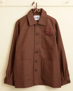 Men BODE Twill Franck Jacket - Brown