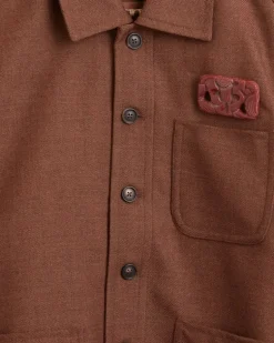 Men BODE Twill Franck Jacket - Brown