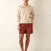 Men BODE Twill Rugby Short - Cinnamon