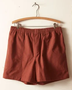 Men BODE Twill Rugby Short - Cinnamon