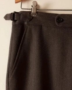 Men BODE Twill Side Buckle Trousers - Black