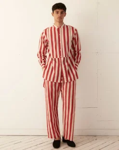 Men BODE Valance Stripe Long Sleeve Shirt