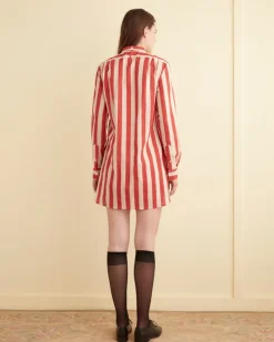 Women BODE Valance Stripe Long Sleeve Shirt