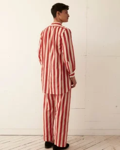 Men BODE Valance Stripe Long Sleeve Shirt