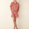 Men BODE Valance Stripe Short Sleeve Shirt