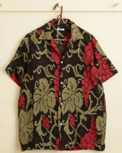 Men BODE Vineyard Mesh Short Sleeve Shirt