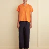 Men BODE Voile Double-Pocket Short Sleeve Shirt - Orange