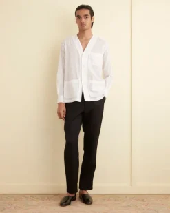 Men BODE Voile Roberto Shirt - White