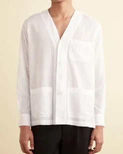 Men BODE Voile Roberto Shirt - White