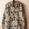 Men BODE Wandering Lover Quilt Long Sleeve Shirt - Blue