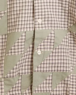 Men BODE Wandering Lover Quilt Long Sleeve Shirt - Mint