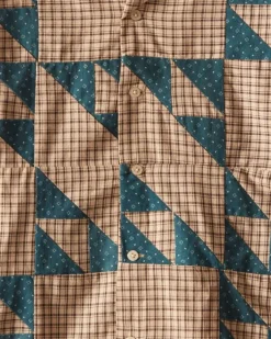 Men BODE Wandering Lover Quilt Long Sleeve Shirt - Blue